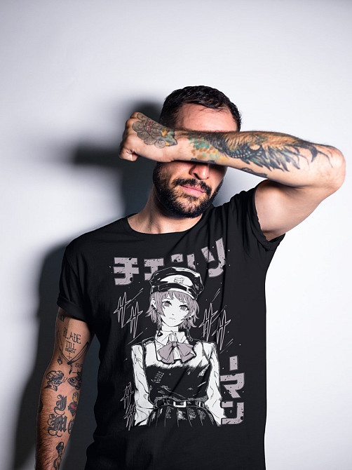 Футболка для мальчика аниме Человек-бензопила оверсайз (рост от 165 до 180 ) Черний AnimeJ0239m Днепр - изображение 2