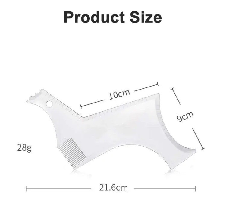 Шаблон для бороды, трафарет для бороды и усов, стайлер, триммер для бороды, прозрачный Киев - изображение 9