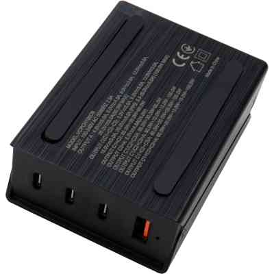 Зарядний пристрій Vinga GaN 100W PD+QC 3C1A ports 1.2m Wired Charger (VCPCH100CB) Вінниця