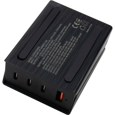 Зарядний пристрій Vinga GaN 100W PD+QC 3C1A ports 1.2m Wired Charger (VCPCH100CB) Вінниця - фото 5