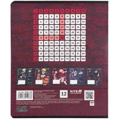 Тетрадь Kite Naruto, 12 листов, клетка (NR25-232) Винница