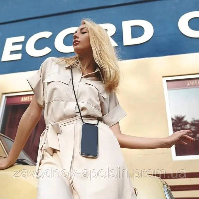 IPhone 12 12Pro Чехол силиконовый со Шнурком (прозрачный) Одесса - изображение 2