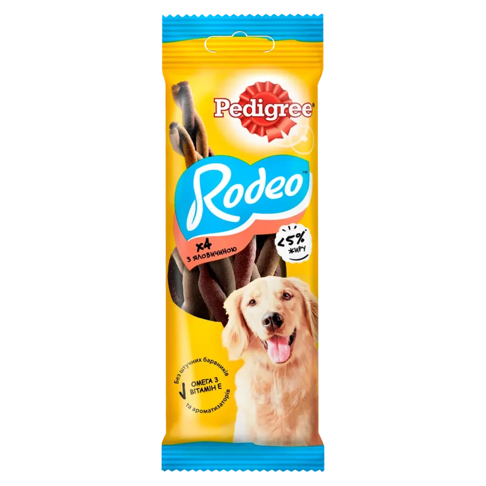 Ласощі жувальні палички для собак Pedigree (Педігрі) Rodeo з яловичиною, 70 г Вінниця - фото 1