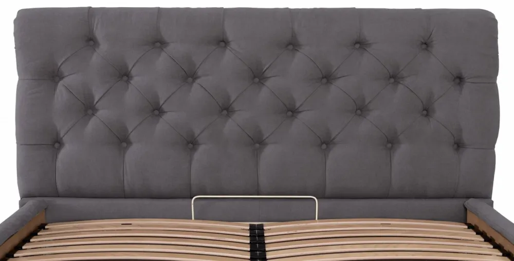 Кровать Двуспальная London Comfort 160 х 200 см Мисти Dark Grey С подъемным механизмом и нишей для белья Темно-серый Днепр - изображение 14