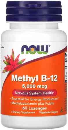 Метилкобаламін NOW Methyl B-12 5,000mcg 90 vcaps Київ