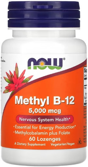 Метилкобаламін NOW Methyl B-12 5,000mcg 90 vcaps Київ - фото 1