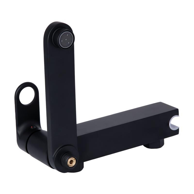 Смеситель для ванны с поворотным изливом, c душевым гарнитуром Qtap Jay QTJAY260BLM45548 Black Matt Харьков - изображение 7