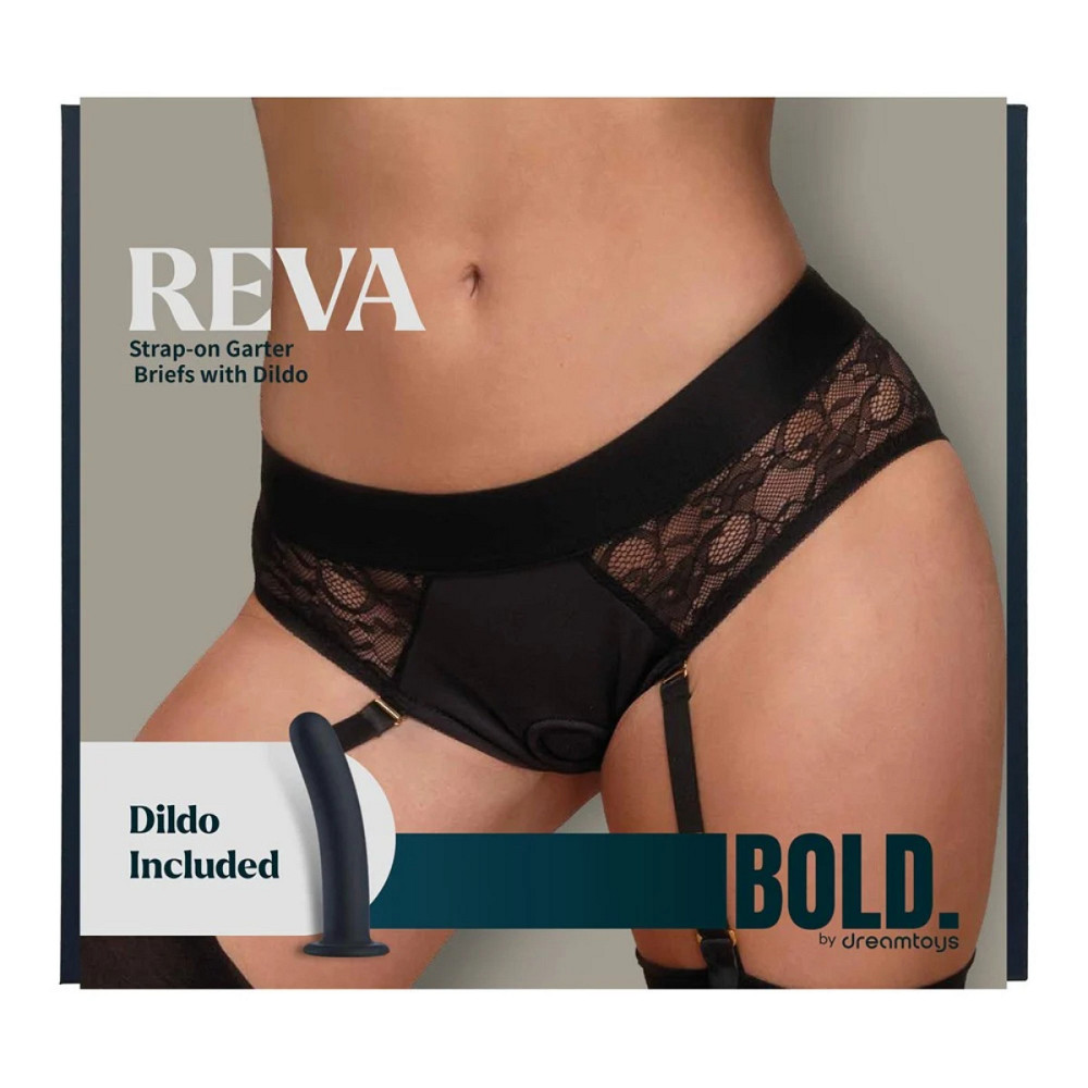 Страпон із трусиками-підв'язками Dream Toys Bold Reva, чорний, розмір S Sex Aura Київ - фото 10