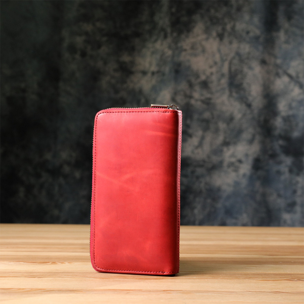 Жіночий гаманець з матової натуральної шкіри Tony Perotti 20834_1 (2250 rosso) Червоний Київ - фото 10