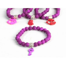 Фиолетовый браслет на руку бусы Киев - изображение 1