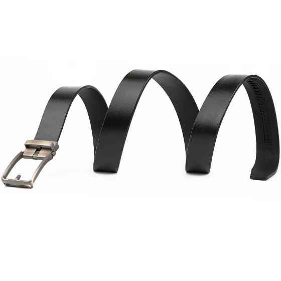 Ремень мужской со стильной пряжкой Vintage 20268 Черный Киев