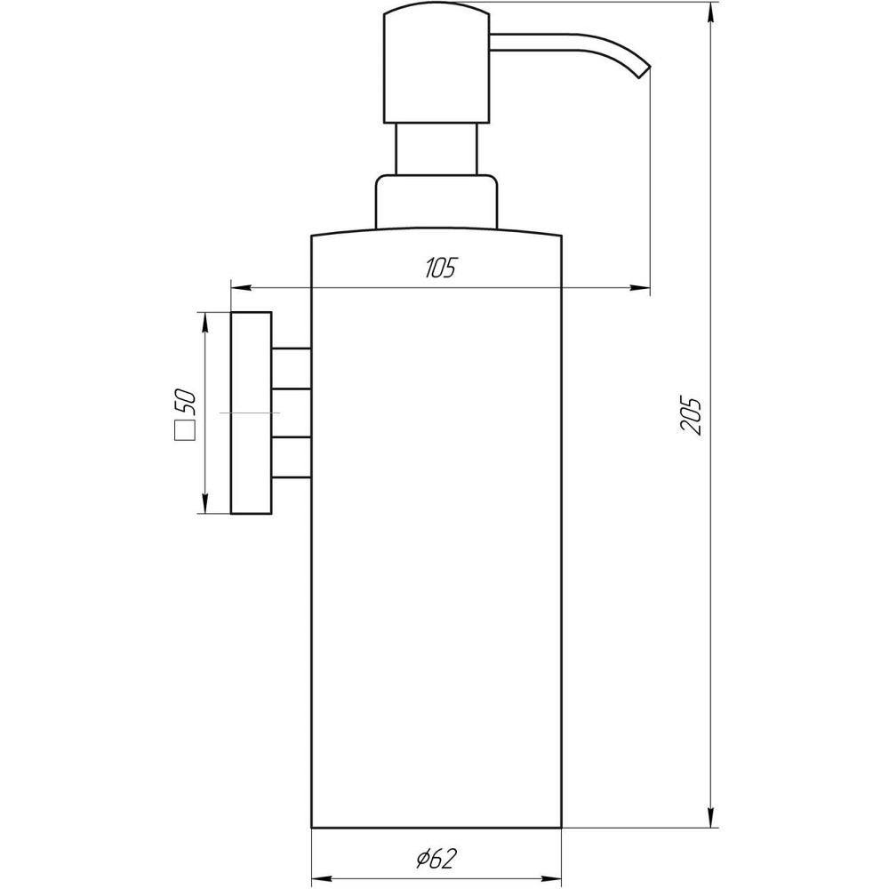 Дозатор жидкого мыла Globus Lux SQ 9432 SUS304 (000019475) Киев - изображение 2