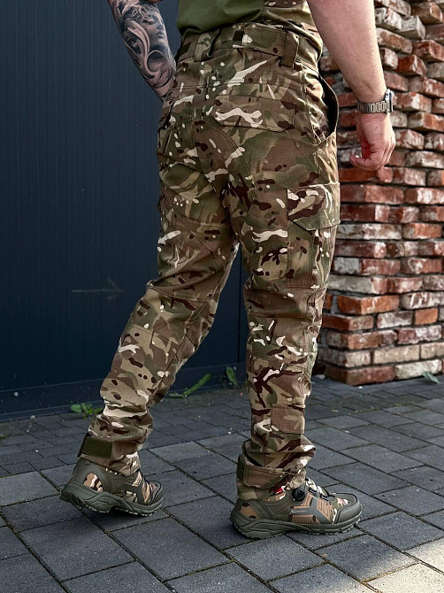 Військові штани мультикам ріп-стоп літні ЗСУ, тактичні посилені чоловічі для армії та штурму Львів - фото 3