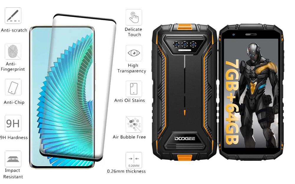 Защитное стекло HyperGlass Pro для DOOGEE S41, S41 Max, S41 Plus, S41 Pro, S41T – максимальная Киев - изображение 2