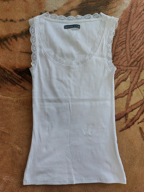 Женская майка с кружевом 42 белый Киев - изображение 2