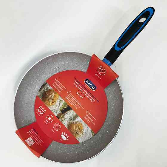 Сталева повітряна сковорода для смаження без масла Magio MG-1179 28 см, Антипригарна сковорода без олії AB-90 Івано-Франківськ