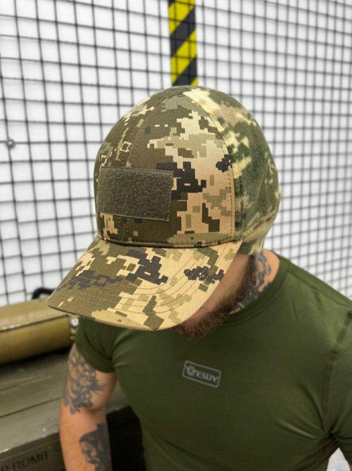 Бейсболка чоловіча тактична на флісі піксель ВТ7508 Одеса - фото 1