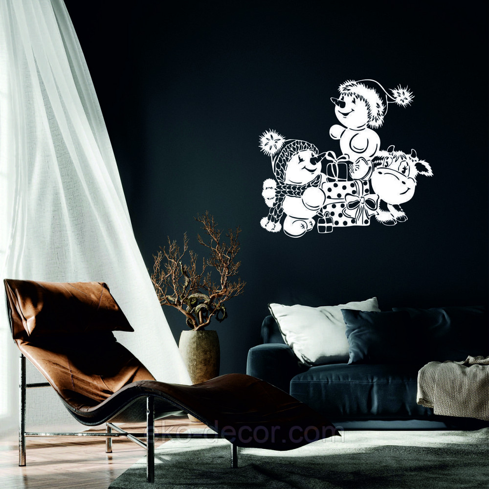 Декоративне настінне Панно «Сніговик», Декор на стену Київ - фото 1