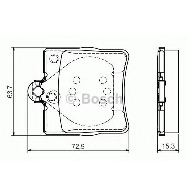 Тормозные колодки Bosch дисковые задние CHRYSLER Crossfire/MB SLK-Class ''R ''>>04 P 0986495080 Харьков - изображение 2