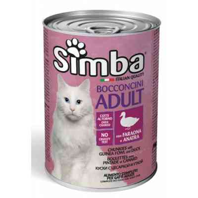 Консервы для кошек Simba Cat Wet цесарка с уткой 415 г (8009470009515) Винница