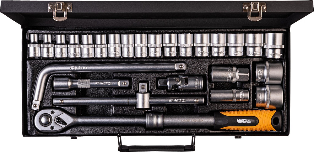 MASTERTOOL Набір інструментів MASTERTOOL PROFI ½" 26 шт 8-32 мм телескопічна тріскачка CrV50BV3 Киев - изображение 6