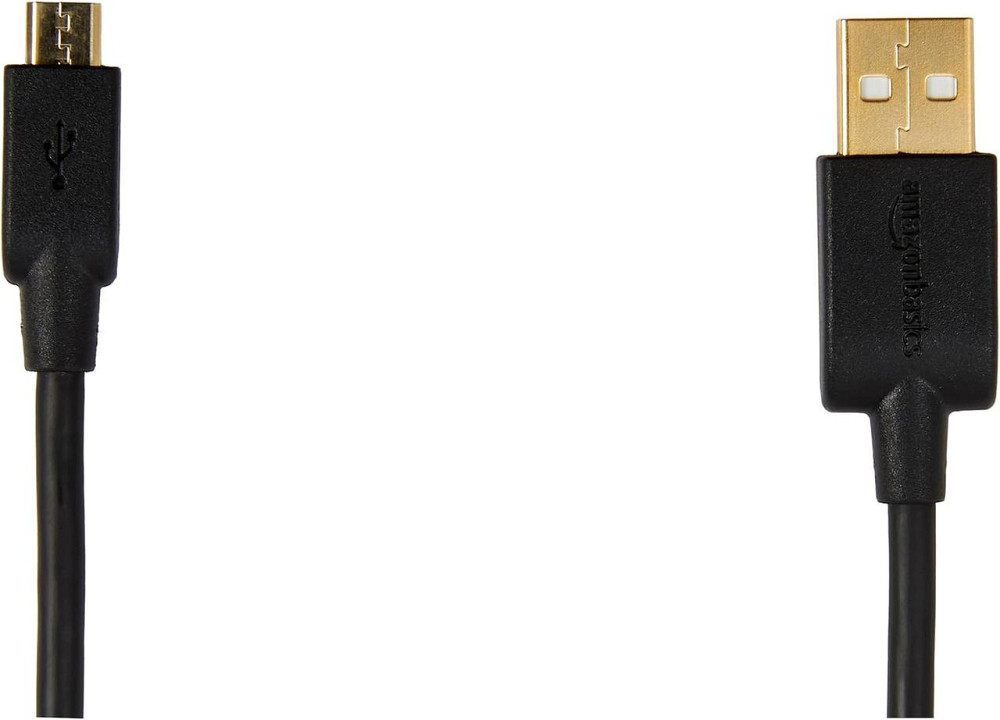 Кабель USB A на Micro USB 2.0 3 м чёрный 480Mbps с позолоченными контактами Киев - изображение 2