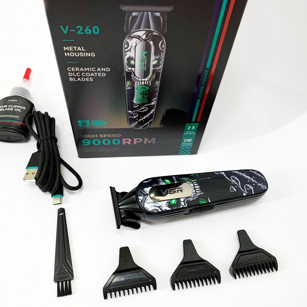 Багатофункціональний тример для стрижки волосся і тіла, Професійна акумуляторна машинка Акумулятор QR-68 Івано-Франківськ - фото 4