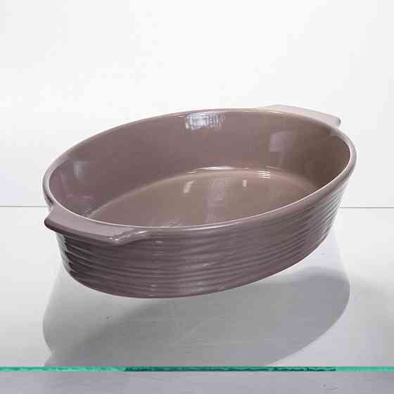 Yiwu Форма для запікання овальна 36×22.5×7 (см) форма для духовки 2 літри Бежевий S1286 Коломия