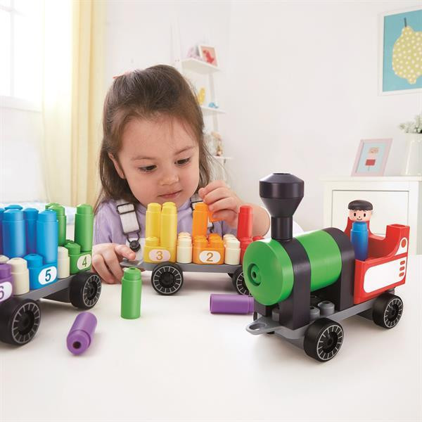 Конструктор PolyM Веселковий поїзд з цифрами 63 деталі (760022) Харків - фото 13