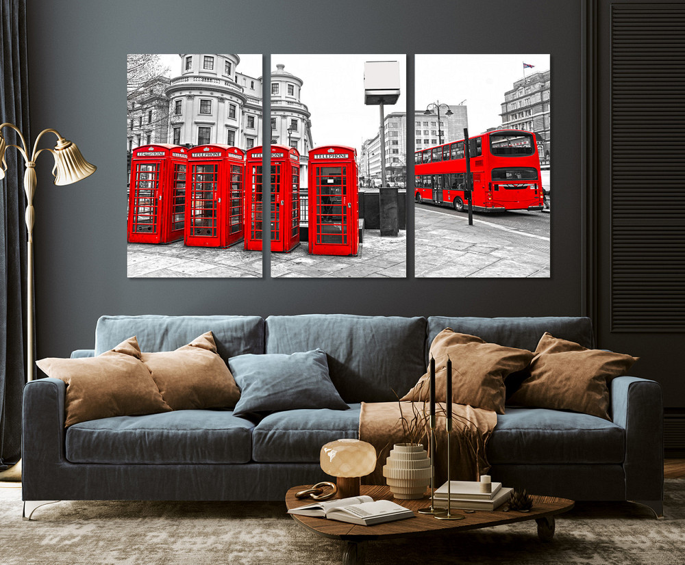 Модульная картина в гостиную / спальню Лондон  ART-081_3A Киев - изображение 3