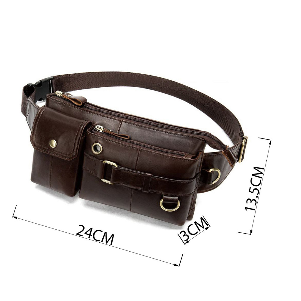 Поясная cумка мужская Vintage 14897 Коричневая Киев - изображение 10