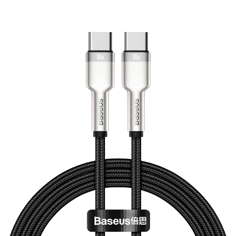 Кабель Baseus Cafule Series Metal Data Cable Type-C to Type-C 100W 1m Black Київ - фото 1