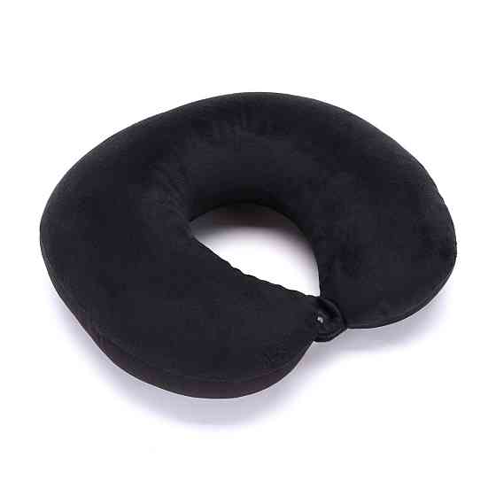 Подушка для поїздок на шию 27 на 26 см чорний Київ