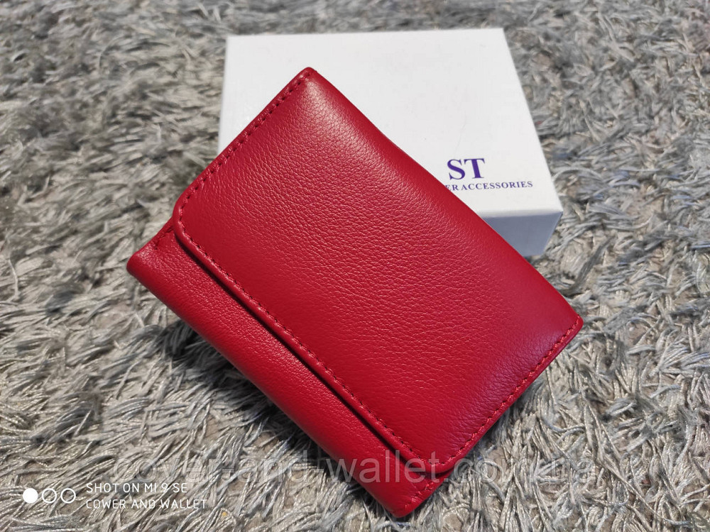 Червоний маленький жіночий гаманець з натуральної шкіри ST 403 Red Київ - фото 4