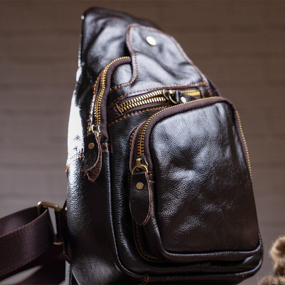 Сумка через плечо мужская Vintage 14838 Коричневая Киев - изображение 5