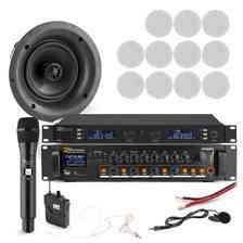 Колонка  Profesjonalny system głośników sufitowych 12 x 8" FCS8 z zestawem mikrofonów bezprzewodowych Київ