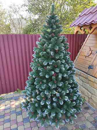 Штучна ялинка з інійом і шишками ПВХ плівка 3 Одеса