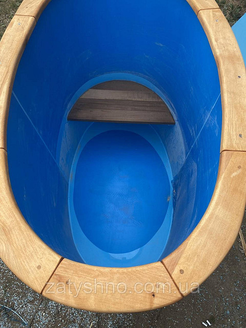 Купель з ясеня з кришкою та поліпропіленовою вставкою Київ - фото 6