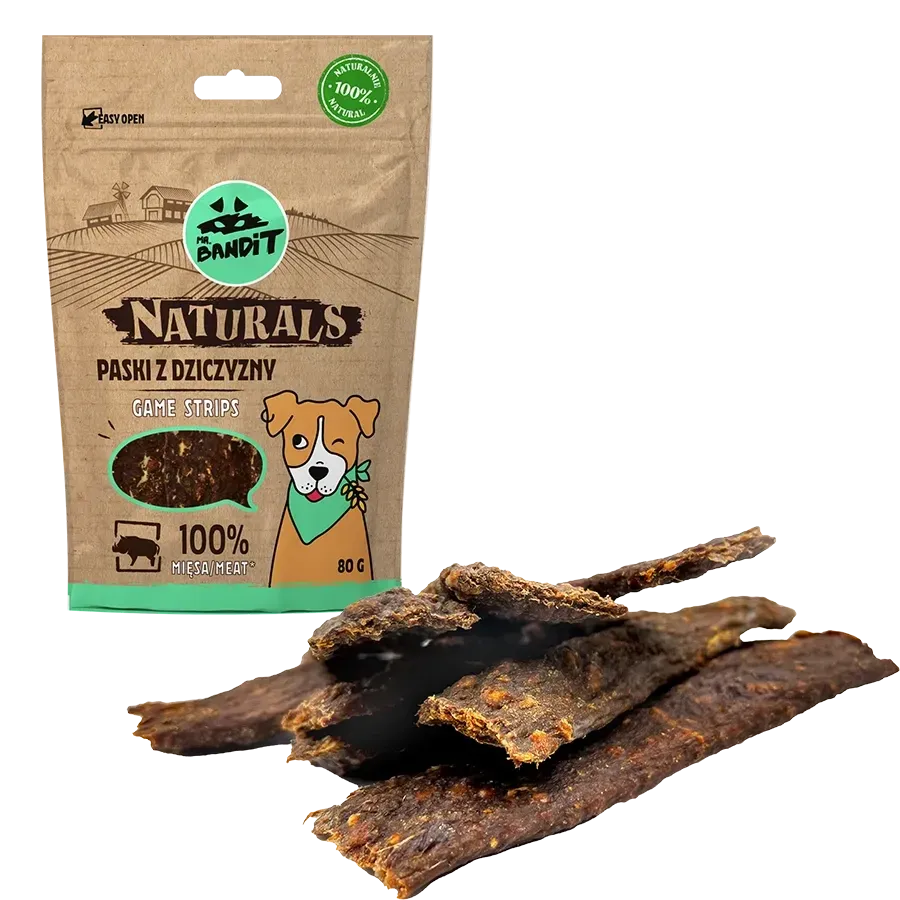 Лакомство для кошек Мистер Бандит Mr.Bandit Натуралс полоски из дичи для собак, 80 г Винница - изображение 2