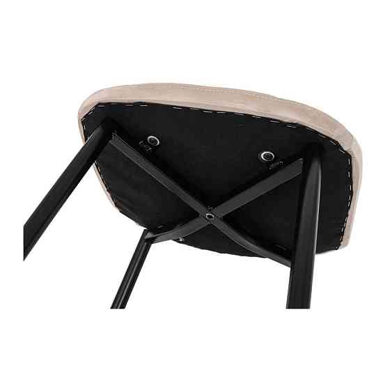 Стілець крісло м'який SplitDesign U Jasmine 21 чорні ніжки Кремовий Київ