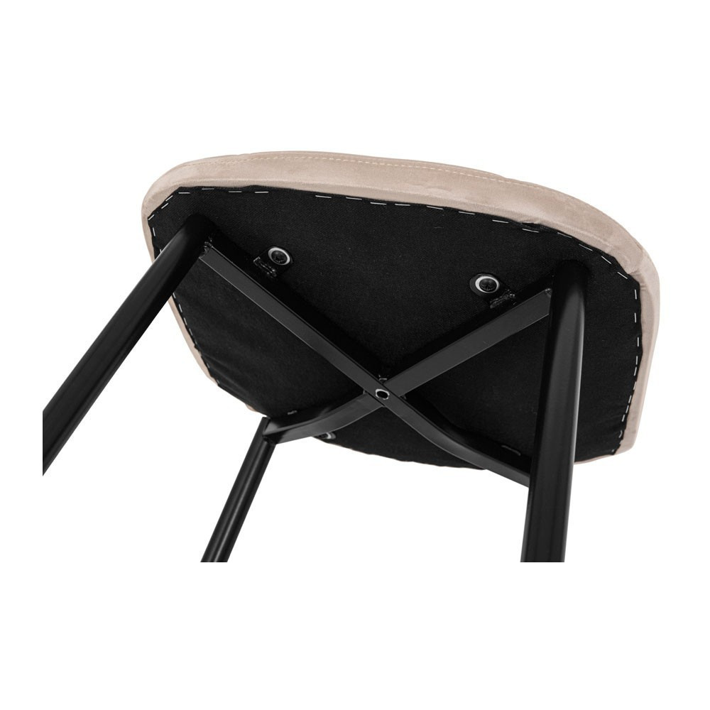 Стул кресло мягкий SplitDesign U Jasmine 21 черные ножки Кремовый Киев - изображение 6