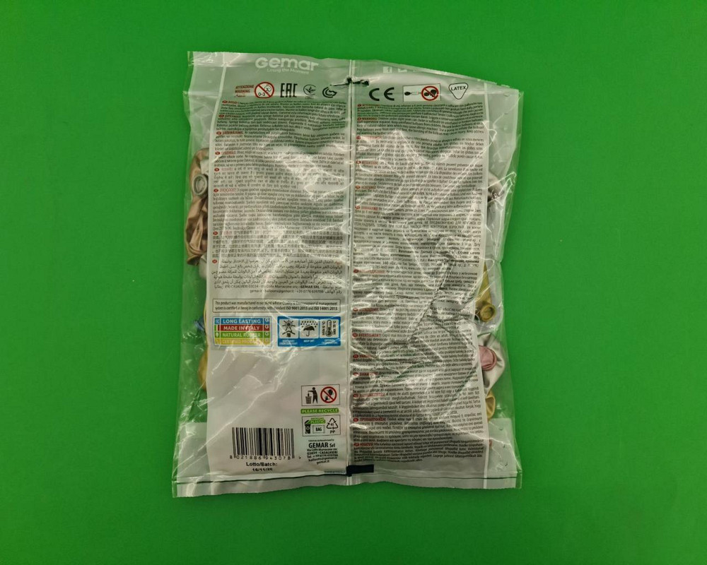 Повітряні кульки хром асорті 5" (13 см) 100 шт Gemar (1 пач.) Харків - фото 2