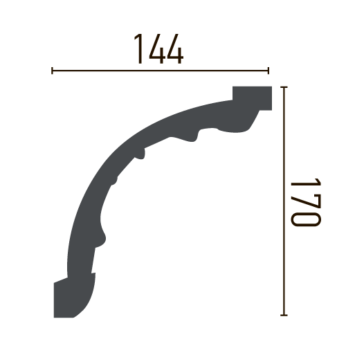 Карниз полиуретановый с орнаментом Gaudi Decor C 1061 Днепр - изображение 2