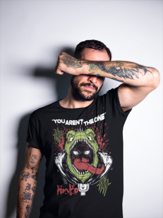 Футболка для мальчика аниме Дорохедоро Каиман Йоу Арент оверсайз (рост от 165 до 180 ) Черний AnimeJ0085m Днепр