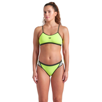 Купальник Arena Icons Bikini Cross Back Solid 005037-660 Салатовий 36 (3468337529231) Винница - изображение 1