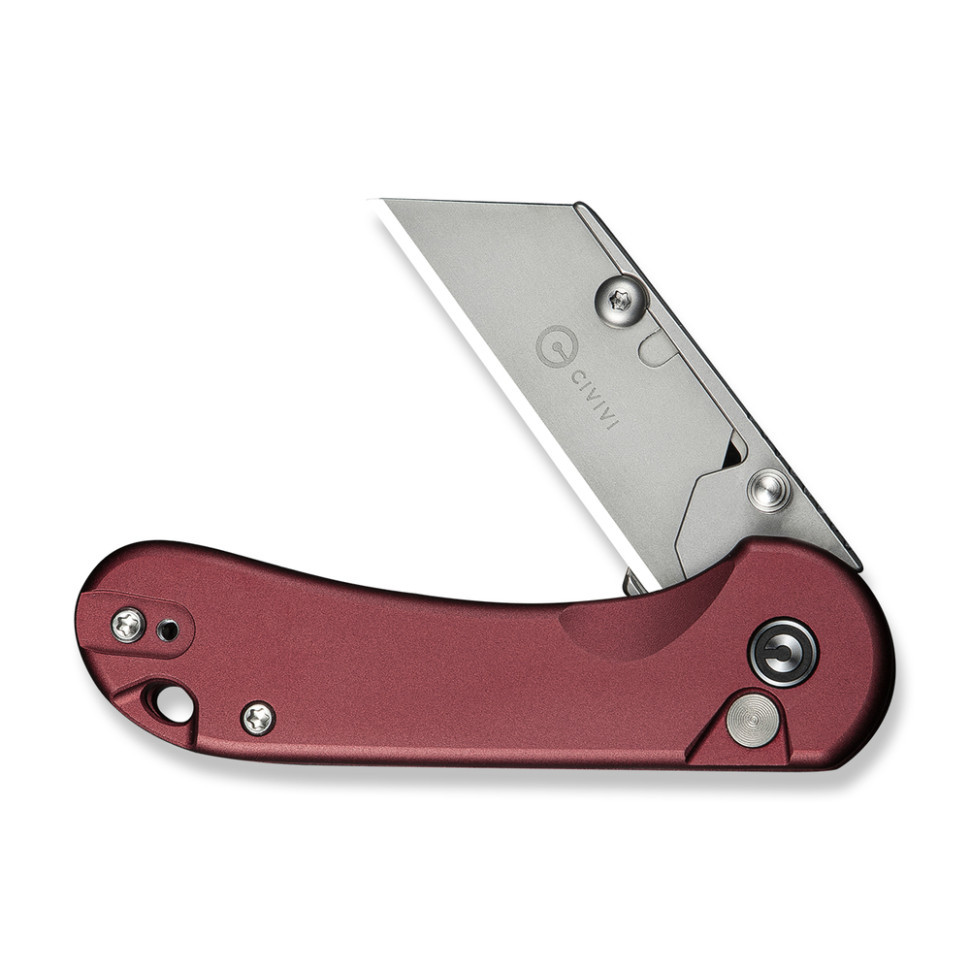 Ніж трапеція складаний кишеньковий Civivi Elementum Utility, (5.8 см) 6Cr13 / Aluminum червоний Киев - изображение 3