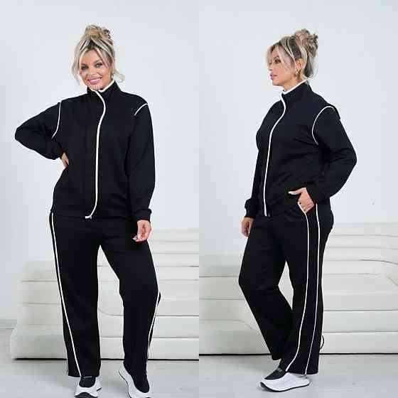 Жіночий повсякденний трикотажний костюм двійка батал італійський трикотаж Одеса