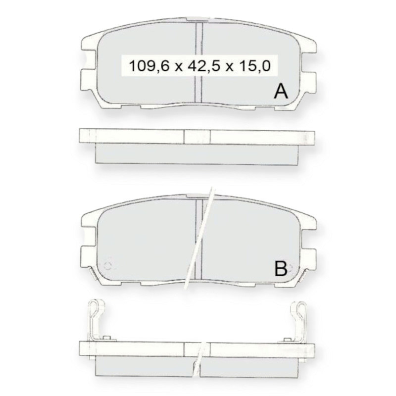Колодки задние Опель Frontera A-B, GREAT WALL-Hover 06- (Dafmi Intelli) тормозные Мукачево - изображение 1