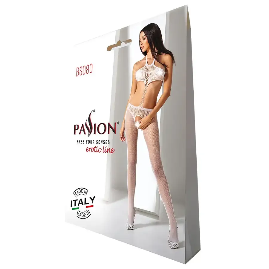 Відкритий бодістокінг Passion BS080 white Львів - фото 5