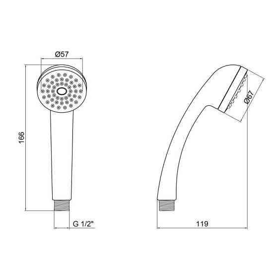 Лійка для ручного душу Lidz (CRM) 51 02 000 00 Київ